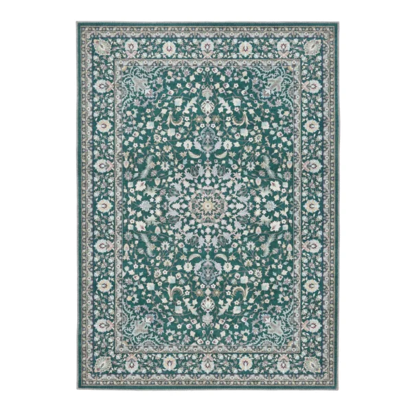 Tapis salle à manger Windsor Bleu-vert Lavable