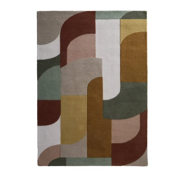 Tapis Coloré Rétro Marron