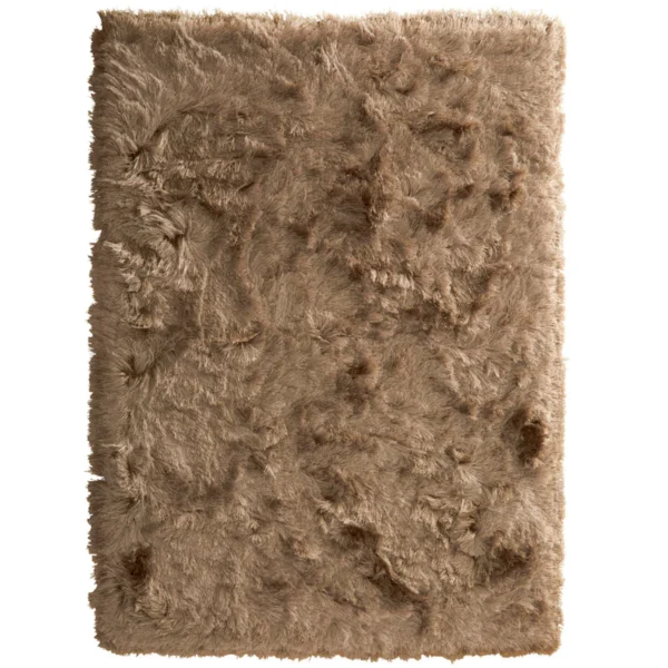 Tapis à Poils Longs Fausse Fourrure Glamour Deluxe Beige