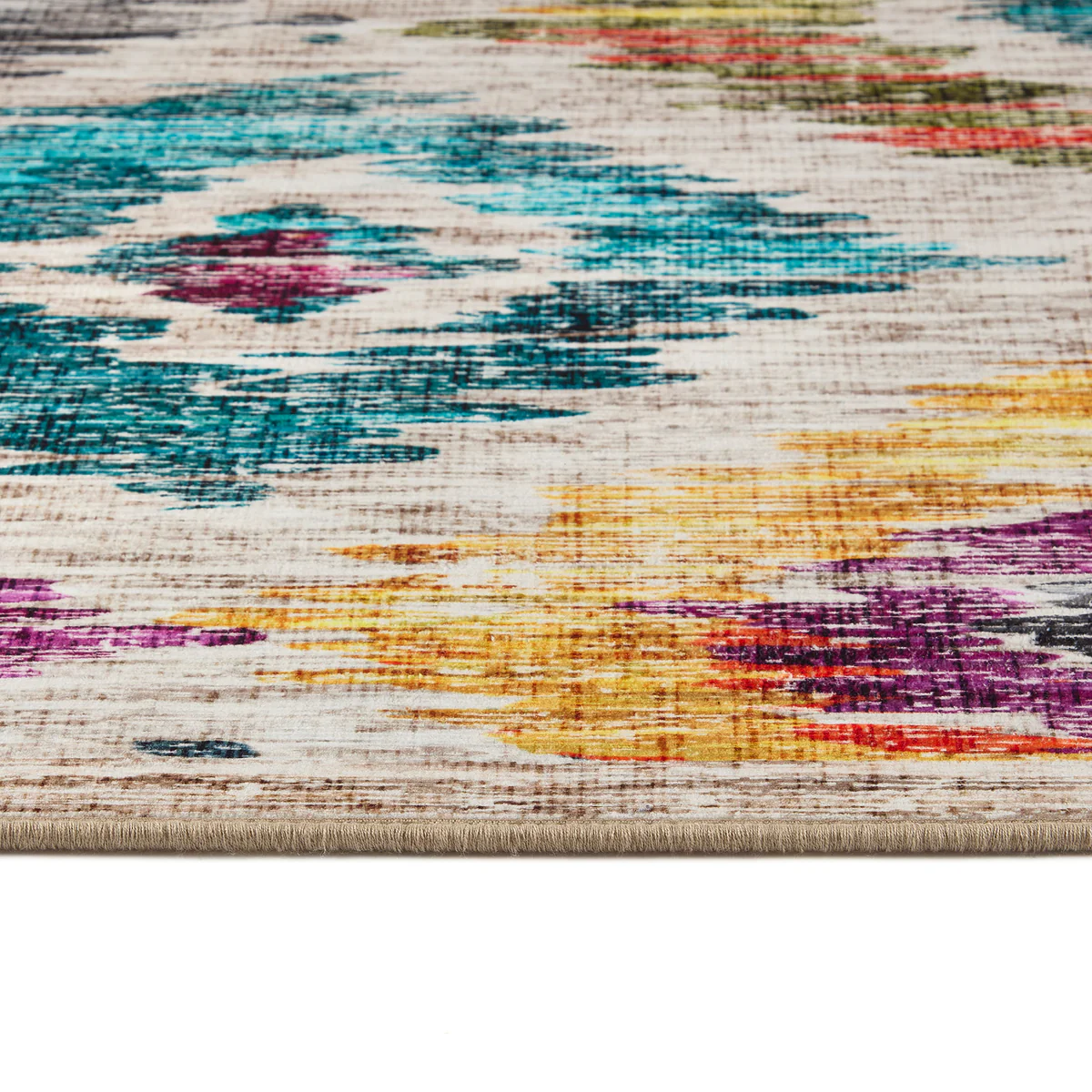 Tapis Lavable Ikat Peint Coloré – Image 2