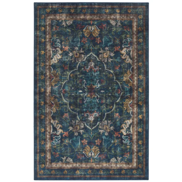 Tapis Lavable Vintage Paisley Minuit