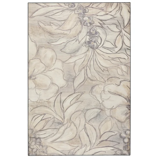 Tapis Salle à Manger Art Floral Lavable