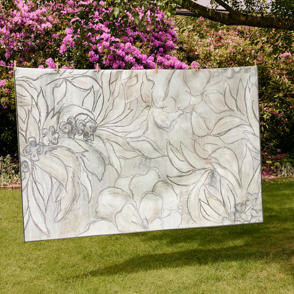 Tapis Salle à Manger Art Floral Lavable – Image 4