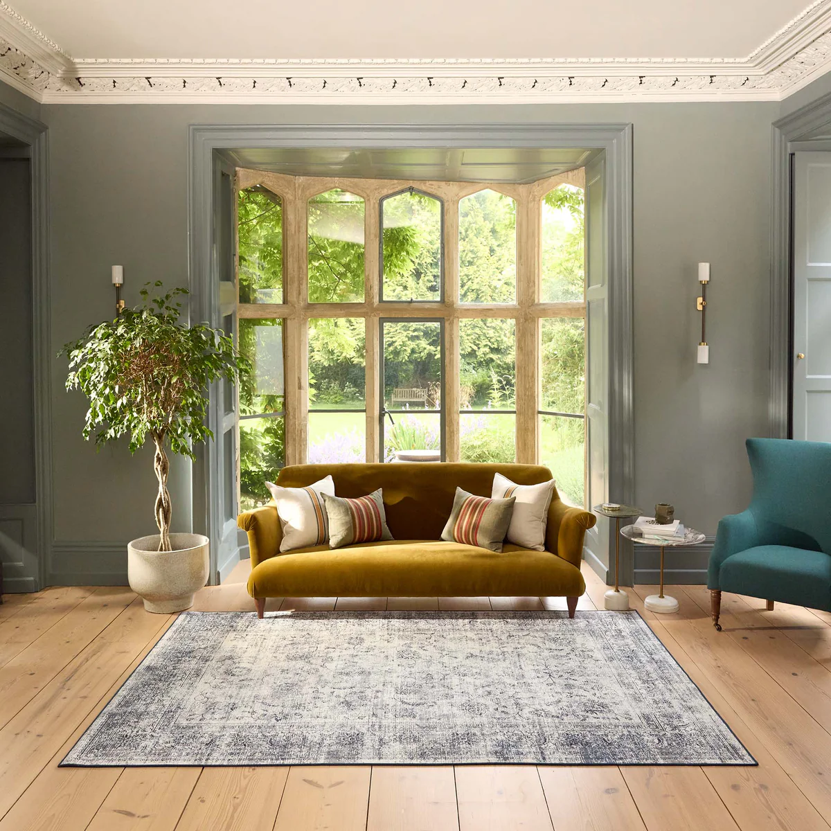 Tapis Oriental Imperial Gris – Image 3