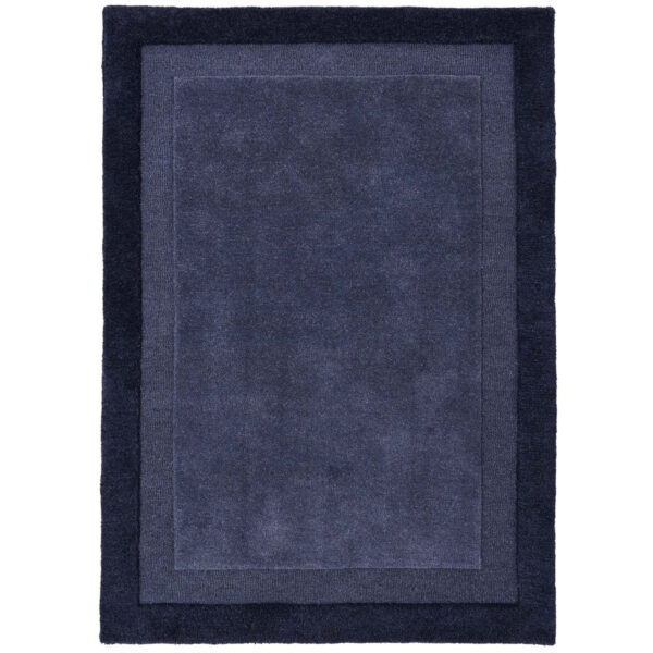 Tapis Bleu Marine Stacked Moderne