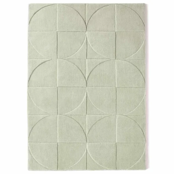 Tapis Moderne Penny Géo Laine Vert