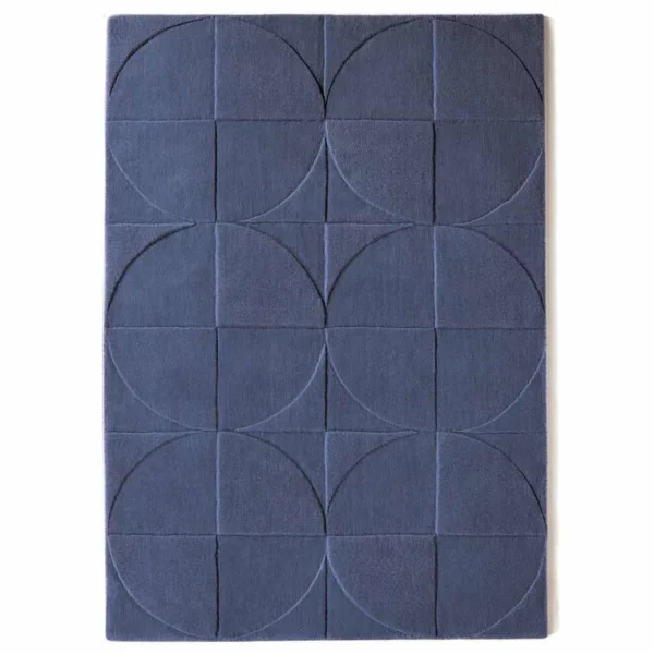 Tapis Bleu Penny Géo Moderniste