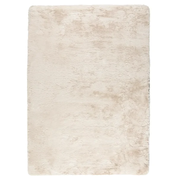 Tapis Blanc Ivoire Fourrure Eddy