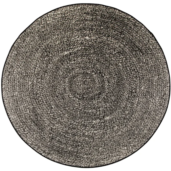 Tapis Polypropylène Extérieur Malya Rond Noir